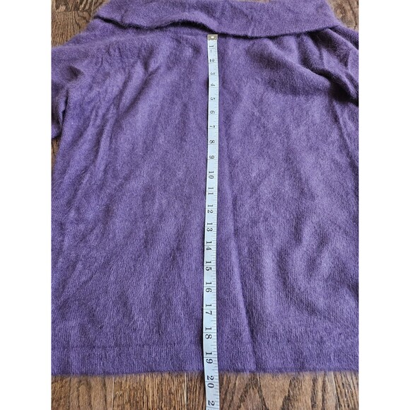 Vtg Hillard & Hanson L Purple Angora Blend Knit Sweater Cowl Neck 90S Y2K NWT - Picture 10 of 10